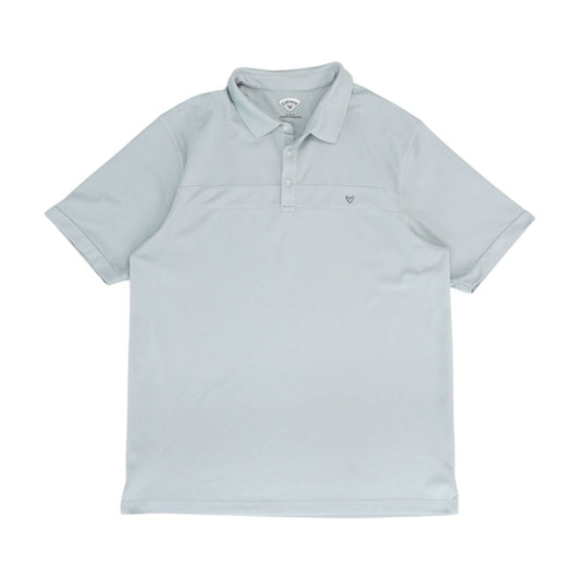 Gray Solid Short Sleeve Polo