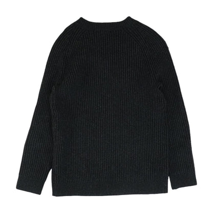 Charcoal Solid Crewneck Sweater
