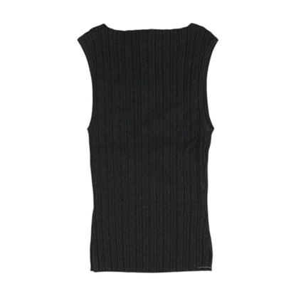 Gray Crewneck Knit Top