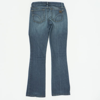 Blue Solid Low Rise Bootcut Jeans
