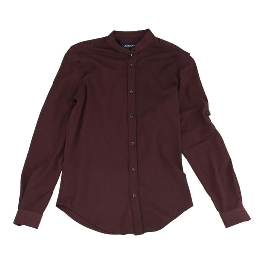 Burgundy Solid Long Sleeve Button Down