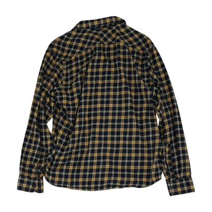 Black Plaid Flannel Button Down