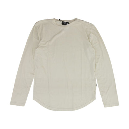 Beige Solid Crewneck T-Shirt