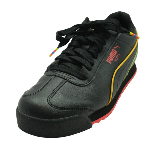 Roma Black Low Top Athletic Shoes