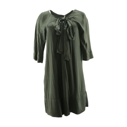 Brown Solid Mini Dress