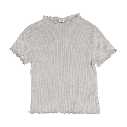 Gray Crewneck Knit Top