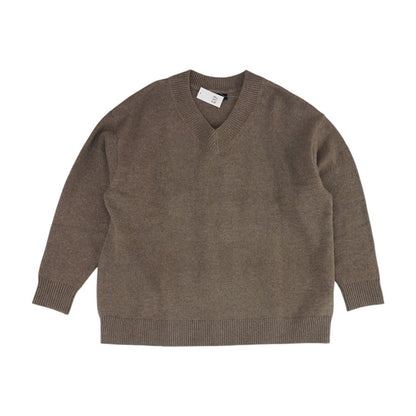 Gray Petite V-Neck Sweater