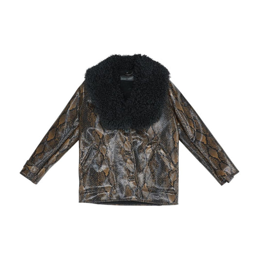 Brown Animal Print Topcoat