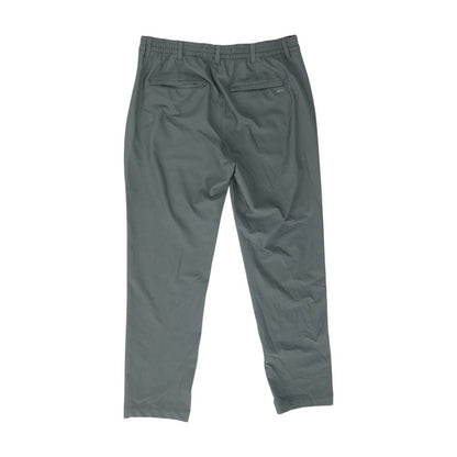 Gray Solid Casual Pants