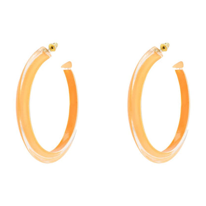 Medium Orange Lucite Jelly Hoop