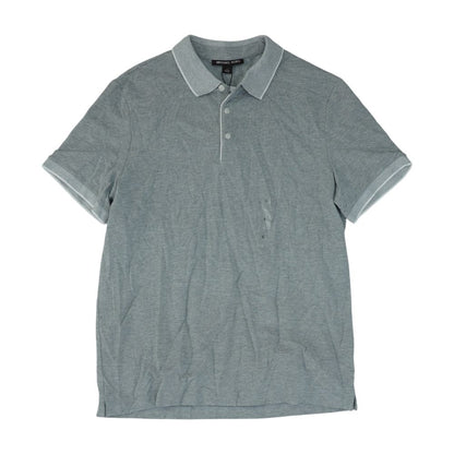 Gray Solid Short Sleeve Polo
