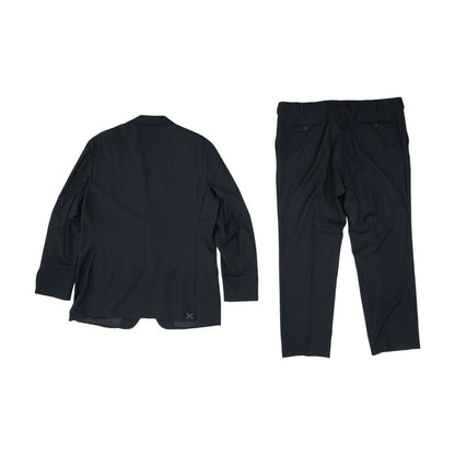 Black 100% Wool 2pc Suit