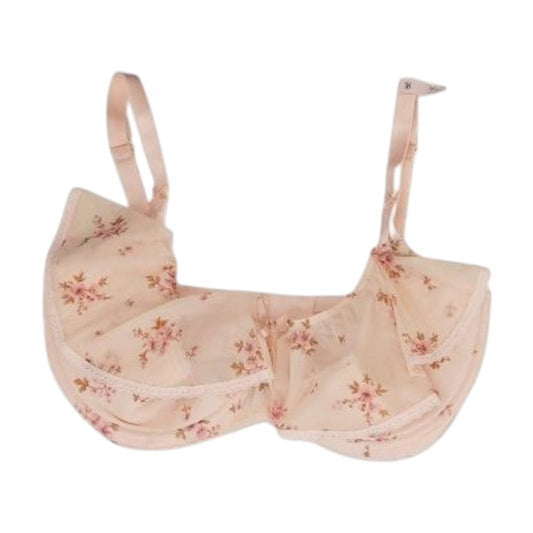 Pink Floral Bra