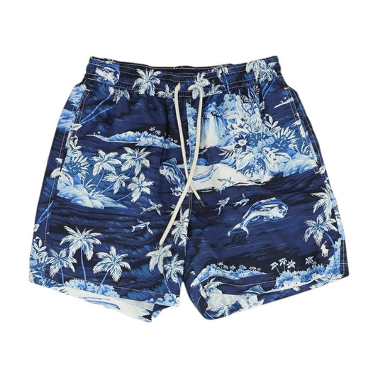 Navy Tropical Swim Shorts