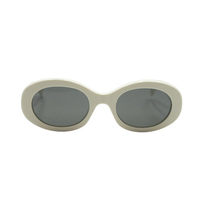 White CL40194U Oval Sunglasses
