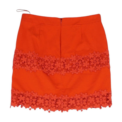 Red Solid Mini Skirt