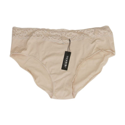 Beige Solid Panty