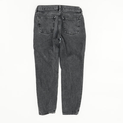 Black Solid Tapered Jeans