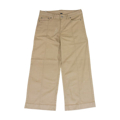 Brown Short Low Rise Wide Leg Jeans