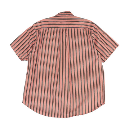 Pink Striped Short Sleeve Button Down