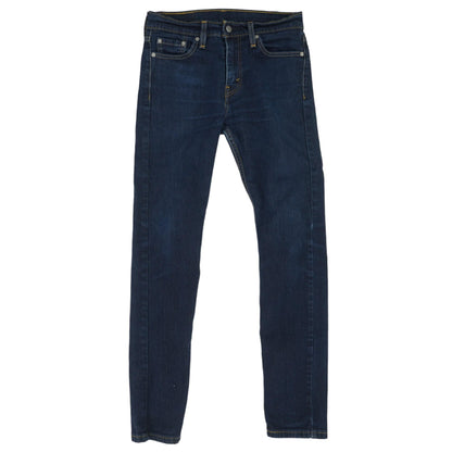 510 Navy Solid Skinny Jeans