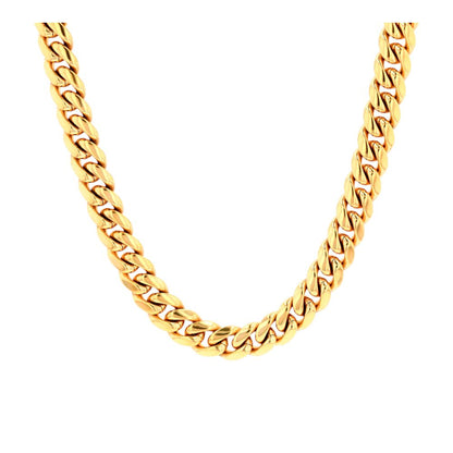 Costume 10mm Gold Tone Cuban Link Chain