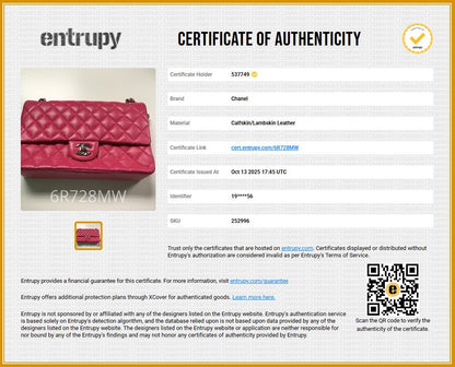 Pink Medium Classic Double Flap Quilted Shoulder Bag in Lambskin