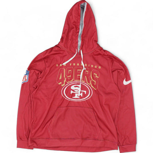 Red Solid San Francisco 49ers Hoodie Pullover