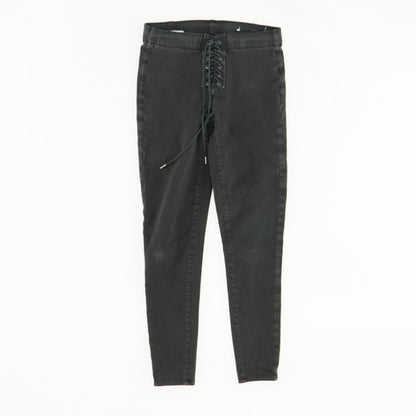 Charcoal Solid Mid Rise Slim Leg Jeans