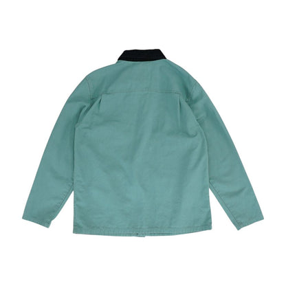 Green Solid Long Sleeve Button Down