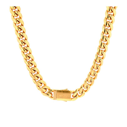 Costume 10mm Gold Tone Cuban Link Chain
