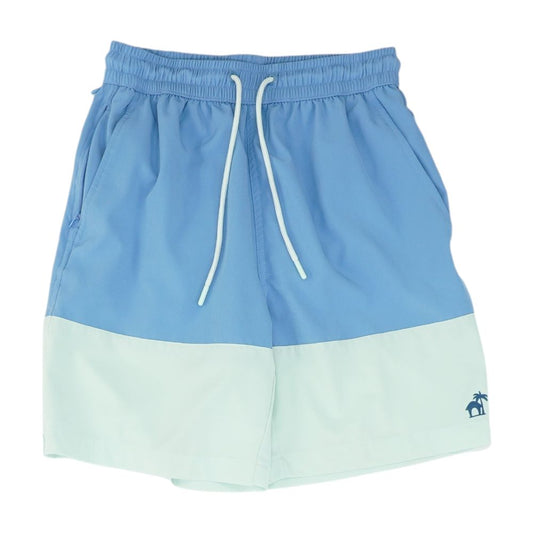 Blue Color Block Board Shorts