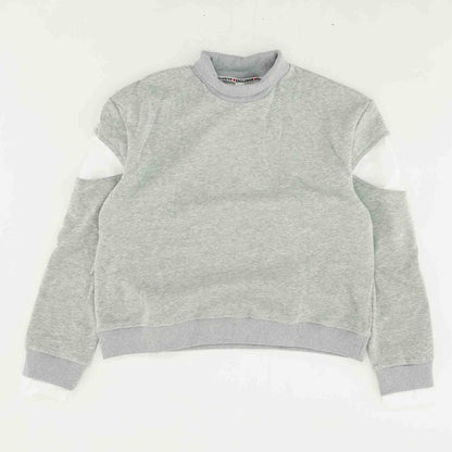 Gray Solid Sweatshirt