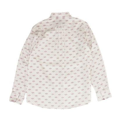 White Arkansas Razorbacks Long Sleeve Button Down