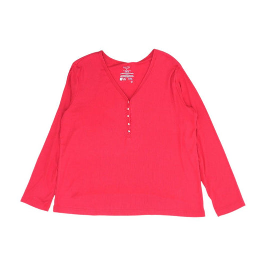 Red Solid Pajama Top