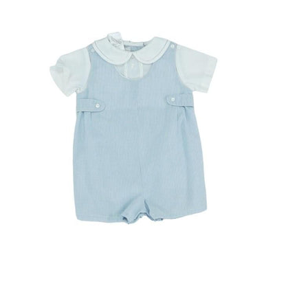 Blue Check Short Sleeve One-Piece