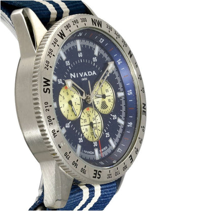 Men's Skymasters Collection Blue And Silver Chronograph Stainless Steel Watch