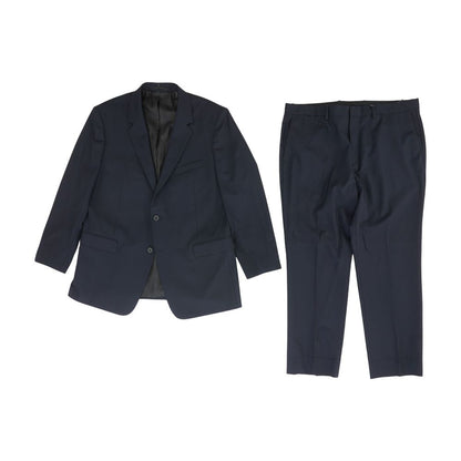 Navy Solid 2pc Suit