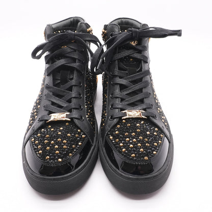 Simple Drip Black/Gold Leather Lace Up Shoes