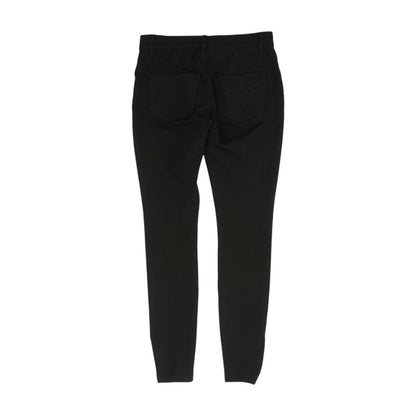 Black Solid Five Pocket Pants