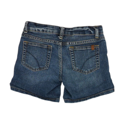 Blue Solid Denim Shorts