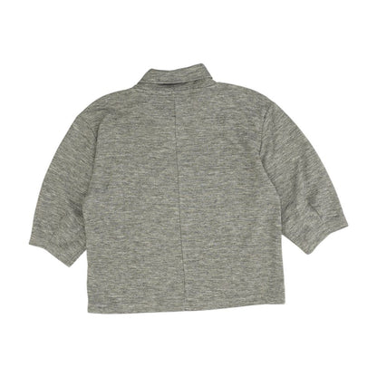 Gray Polka Dot Knit Top