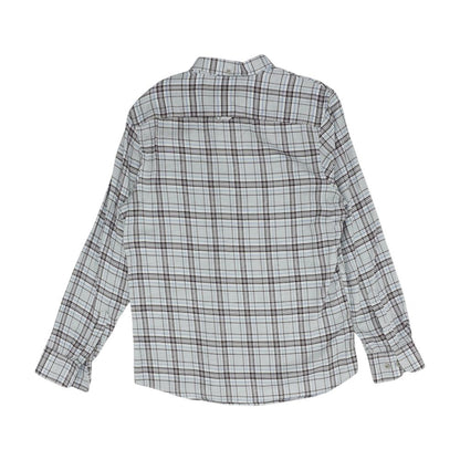 Gray Plaid Long Sleeve Button Down