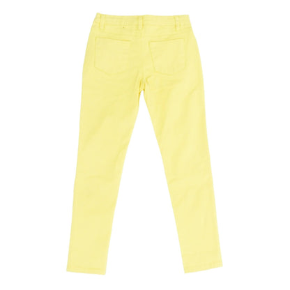 Yellow Solid High Rise Skinny Leg Jeans