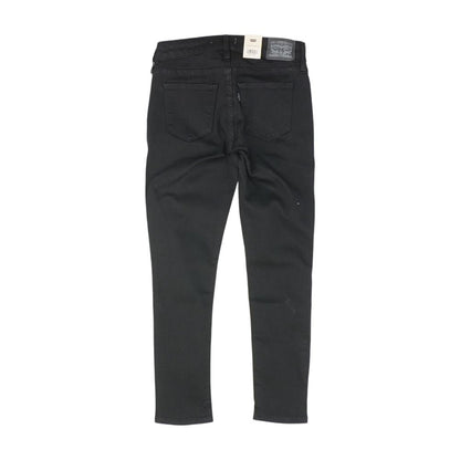 Black Solid Mid Rise Skinny Leg Jeans