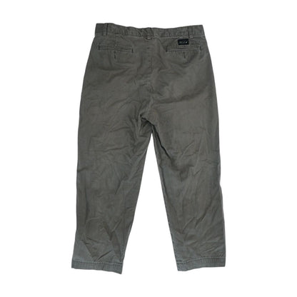 Green Solid Khaki Pants