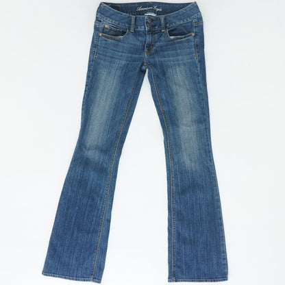 Blue Solid Low Rise Regular Jeans