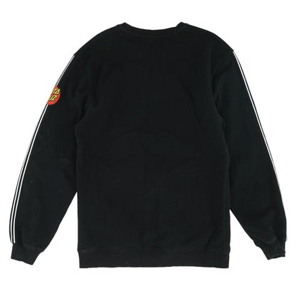 Black Solid Sweatshirt Pullover