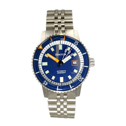 Men's Luciano Automatic Blue Dial Stainless Steel Watch