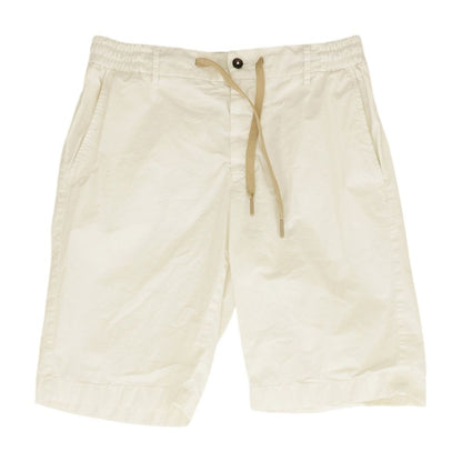 White Solid Chino Shorts